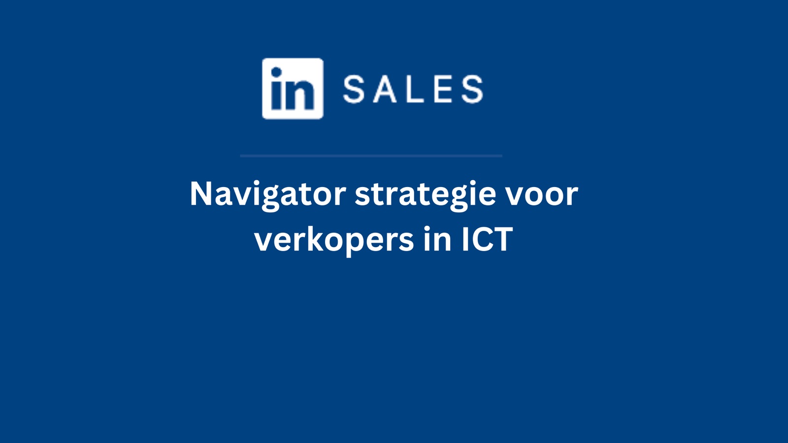 Sales navigator strategie